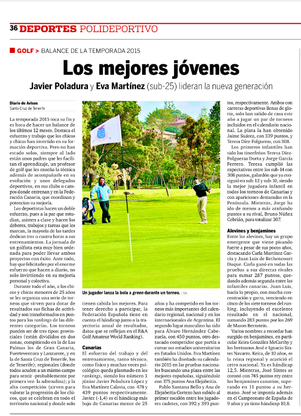 LOS MEJORES JUVENILES DE CANARIAS 2015