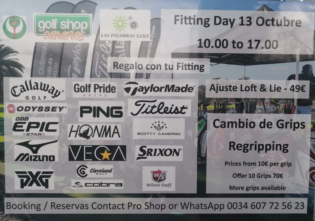 Fitting organizado por Golf Shop Canaries este domingo día 13 en Las Palmeras Golf
