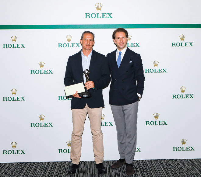 El jugador canario, César Fernández de Caleya Pujol, ganador del Trofeo Rolex de Golf 2019