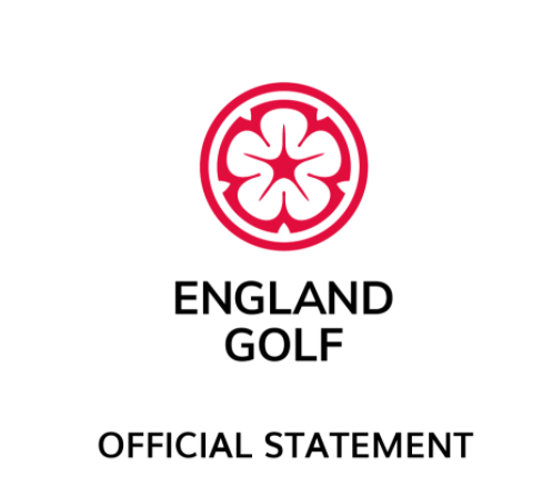 Comunicado de la England Golf (Federación Inglesa de Golf), cancelación de los siguientes campeonatos
