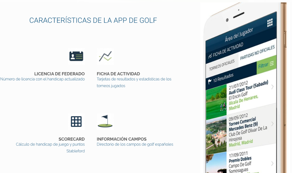 App Móvil de la RFEG, una herramienta gratuita para disfrutar del golf más que nunca